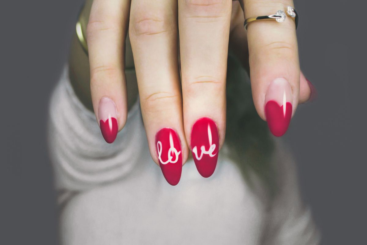 Custom hand-painted nail art at Eastside Nails